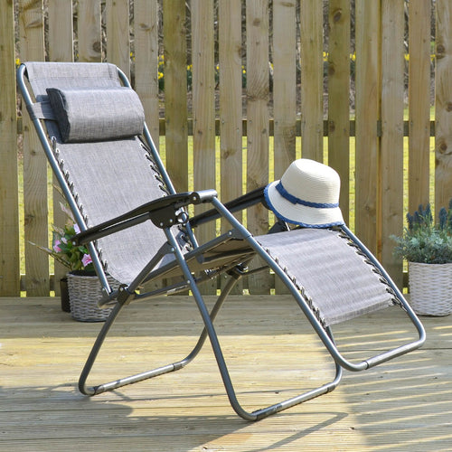 Azuma Textilene Zero Gravity Relaxer Chair - Dark Grey Marl XS6039