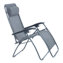Load image into Gallery viewer, Azuma textilene garden relaxer chair in dark grey marl.
