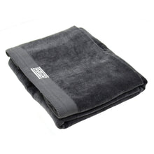 Load image into Gallery viewer, Azuma dark grey towel to cover zero gravity relaxer garden chair
