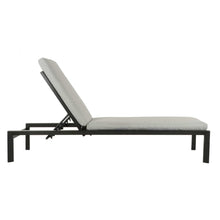 Load image into Gallery viewer, Azuma Cassis Grey Sun Lounger Set Garden Recliners Table XS7017
