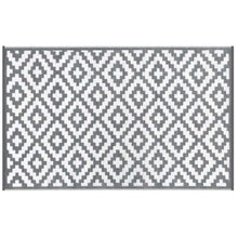 Load image into Gallery viewer, Azuma Outdoor Rug Grey Reversible Garden Area Mat Patio Decking on white background
