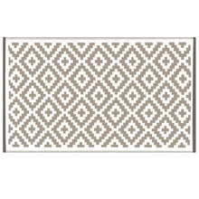 Load image into Gallery viewer, taupe geometric rug on white background
